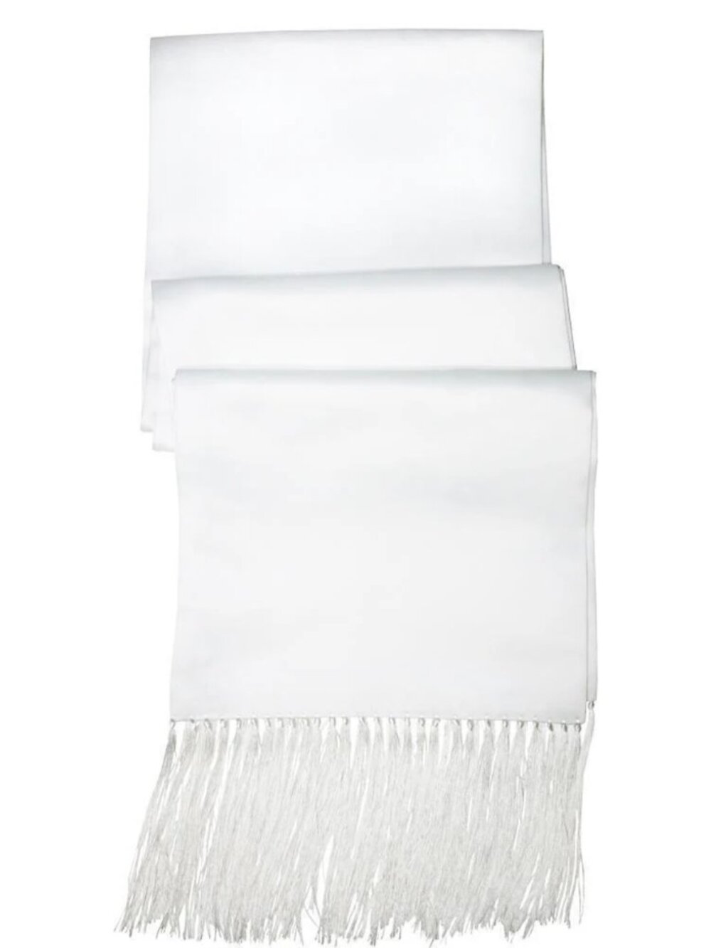 Men's White Satin Tuxedo Scarf